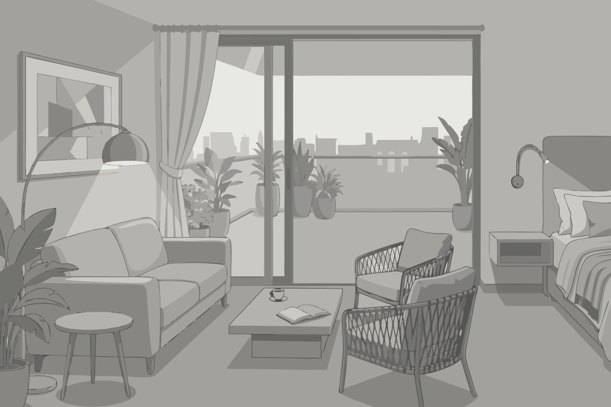 Suite met 1 Slaapkamer, Balkon en Uitzicht op het Meer